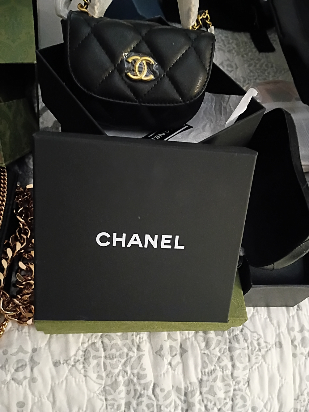 Black Quilted Mini Bag